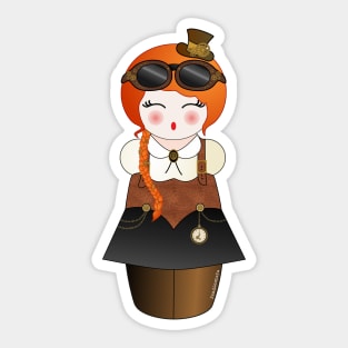 Kokeshi Steampunk Sticker